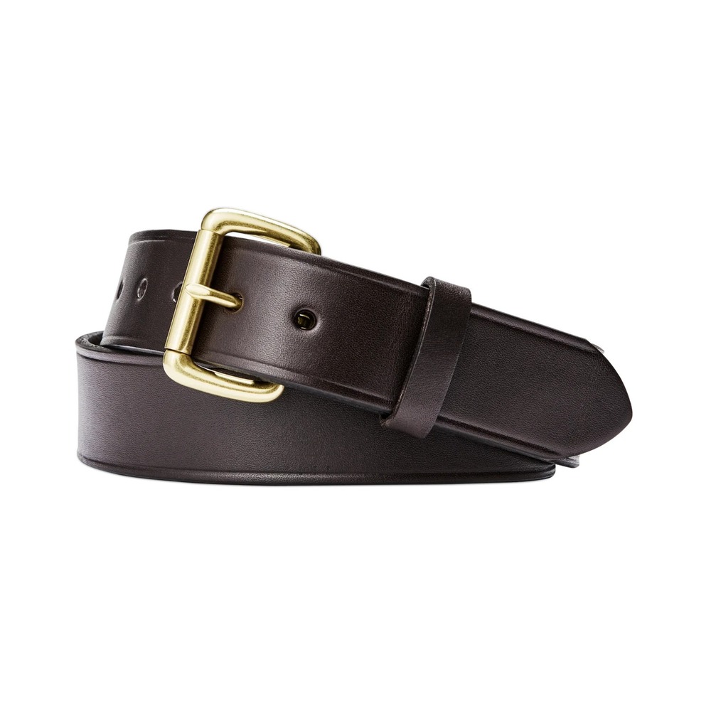 Filson 1.5" Leather Belt Mens 30 Brown Full Grain Steer Leather USA Workwear